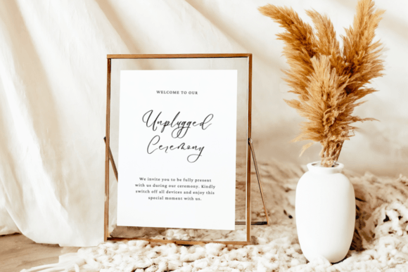 Download Wedding Unplugged Ceremony Sign Template - Premium Resources